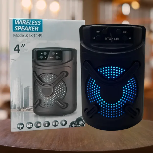 KTX-1449 RGB Bluetooth Speaker with USB, SD Card, FM Radio | Portable Wireless Speaker